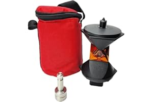 360 Degree Surveying Reflective Prism Reflector Compatible with Leica Robotic ATR Total Station, GRZ122 with Adapter