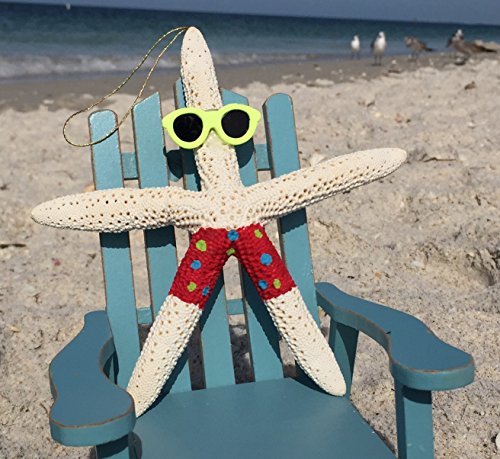 Natural Starfish Beach Couple - Holiday Ornament – Fun All Year – Perfect for Beach Christmas Tree - Thumbnail 2