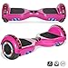cho Electric Self Balancing Dual Motors Scooter Hoverboard with Built-in Speaker and LED Lights - UL2272 Certified (Pink)