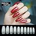 Ballerina Nails Natural Coffin Nail Tips 500 Pieces Half Cover Long Acrylic False Nails for Nail Salons and DIY Nail Art