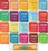 Stash Herbal & Decaf Tea Sampler - 40 Tea Bag, 20 Flavor Assortment - With By The Cup Honey Sticks
