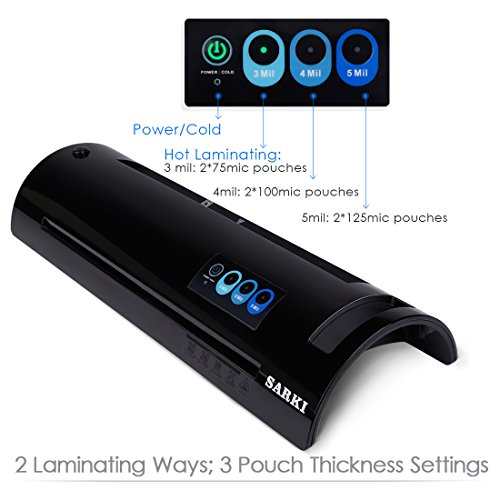 A6/A4/A3 Thermal Laminator, Laminating Machine with Two Roller System, Jam-Release Switch and Automatic Shut off Function, Fast Warm-up, Quick Laminating Speed, for Home, Office and School - Thumbnail 2