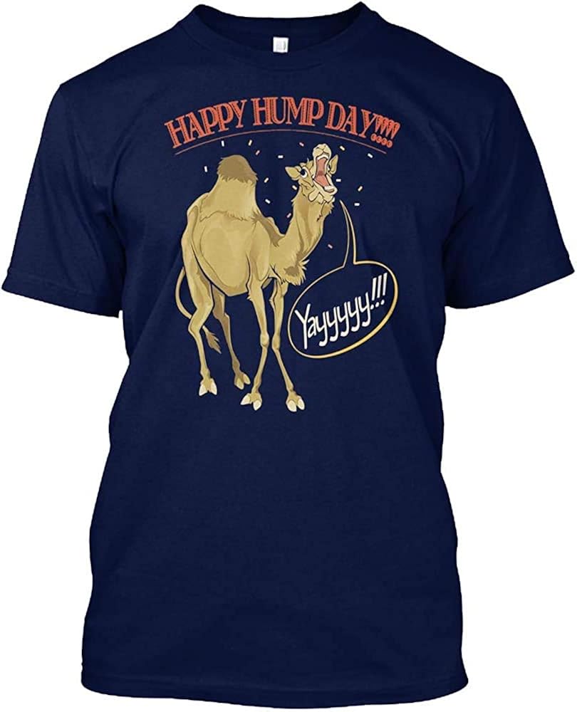 Robeni Men's Hump Day Wednesday Hump Day Fan t Shirt Tshirt Cotton Funny Printed Xmas Gift Tee