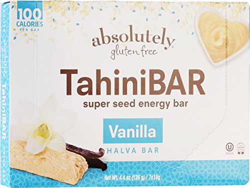Absolutely Gluten Free "TahiniBAR" Super Seed Energy Halva Bars, Vanilla, 7 count (2 Pack)