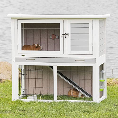 trixie natura rabbit hutch with sloped roof