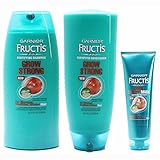 Garnier Grow Strong Set: Shampoo and Conditioner, 25.4 Ounce and Mask 8.5 Ounce