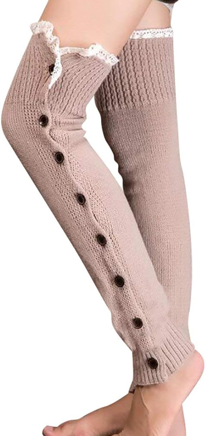Ladies Knitted Leg Warmers Warming Leg Knitted Rmer Lacy Fashion Brands