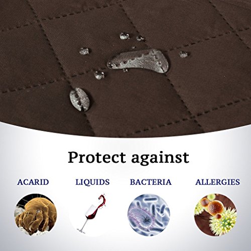 DIFEN Sofa Covers, Slipcovers, Reversible Quilted Furniture Protector, Water Resistant,Improved Anti-Slip Couch Shield with Elastic Straps,Foams,Micro Fabric Pet Cover by