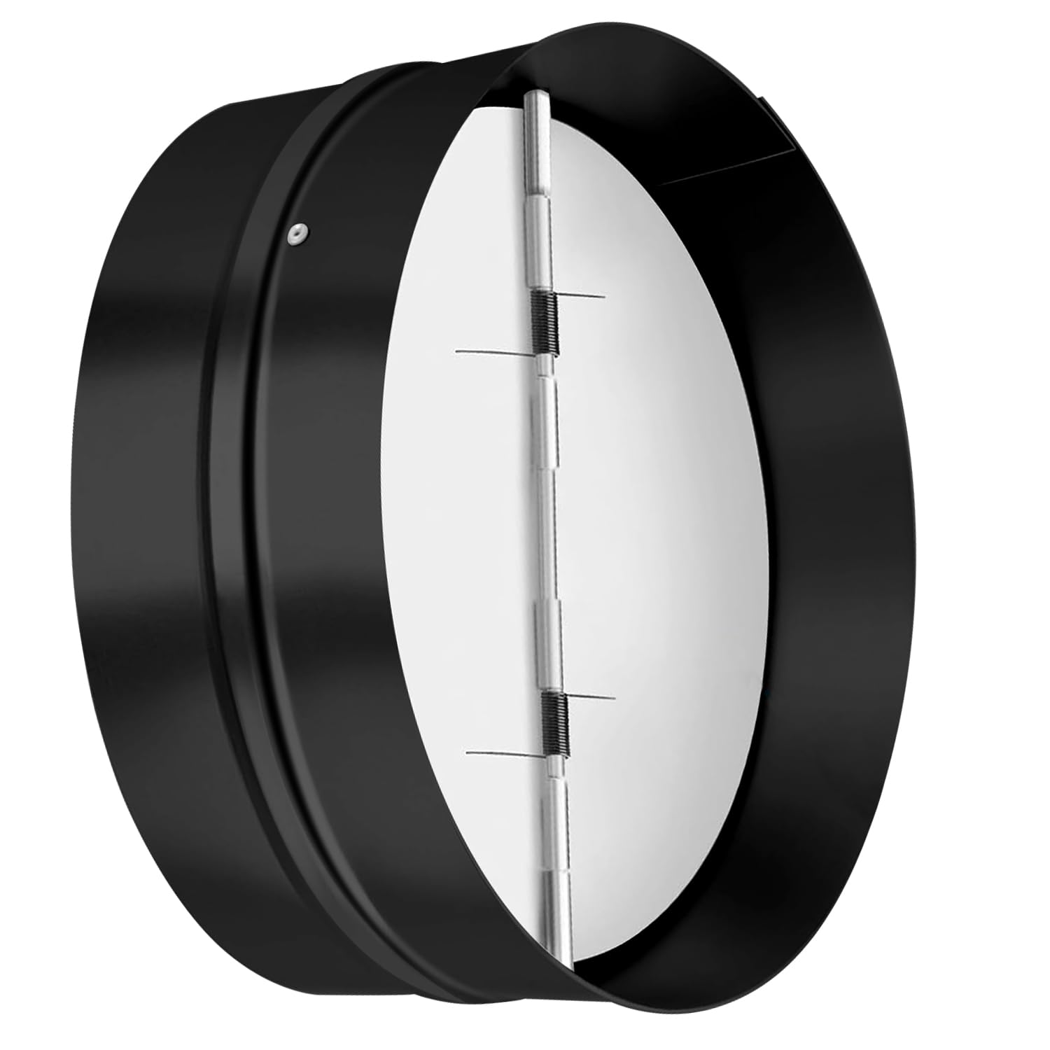 Photo 1 of 10 Inch Draft Blocker Backdraft Damper Duct Draft Stopper One-Way Airflow Ducting Insert Backflow Preventer Inline Fan Vent Deflector - Black