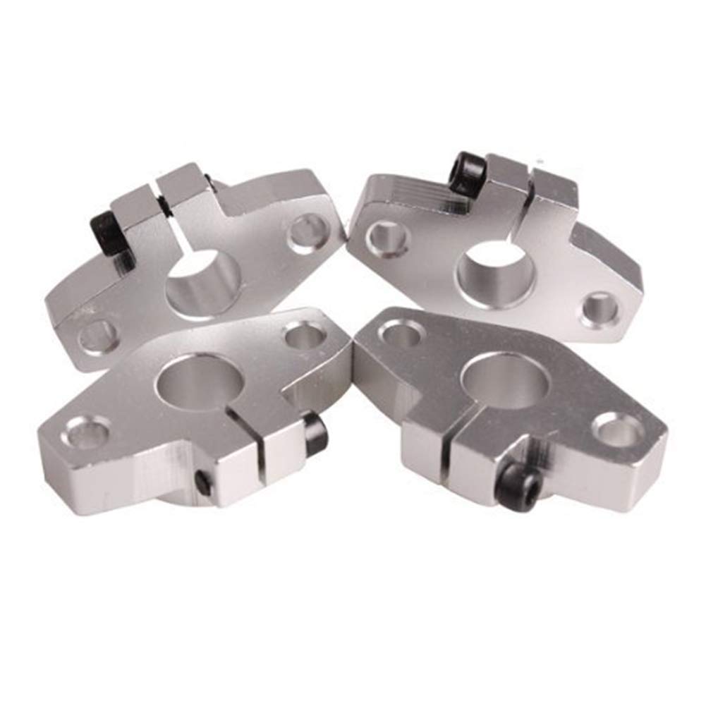 Chiloskit 4 Pcs SHF8 8mm Flange Mount Linear Rail Shaft Support for Milling Machine CNC