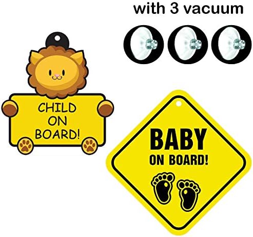 Billy Bum Baby On Board Background Baby Journey Windows 2 Stickers with 3 Vacuum (Combo-6)