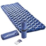 RikkiTikki Lightweight Inflatable Sleeping Pad – Best Air Mattress Pad for Women and Men – Sleeping Mat for Backpacking, Camping, Hiking and Travel …