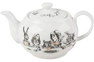 V&A Alice in Wonderland Mini Teapot, 450 ml, White