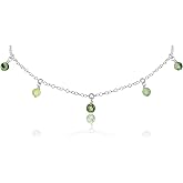 Luna Tide Prehnite Bead Drop Choker in Sterling Silver