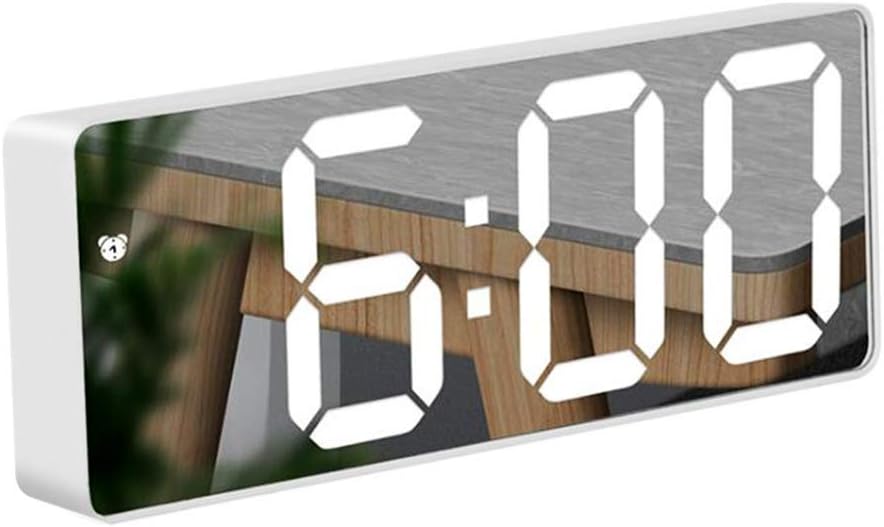 TFUFR Alarm Clock, Digital Alarm Clock 3" LED Display with Light Sensing Dimming Mode, Snooze, Adjustable Brightness