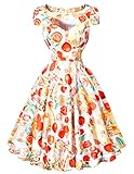 Belle Poque Women Vintage Cocktail Swing Dresses 1950s Short Sleeve Hollowed Front Dress BP08