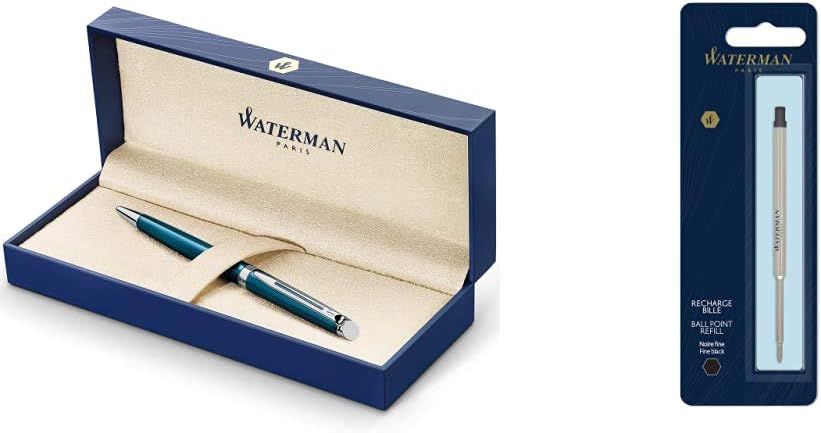 Amazon セット買い ウォーターマン ボールペン 油性 メトロポリタン エッセンシャル メタリックブルーct S 正規輸入品 ウォーターマン ボールペン 油性 替芯 F ブラック 正規輸入品 文房具 オフィス用品 文房具 オフィス用品