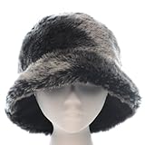 Women's Ladies One Size up to 57cm Reversible Faux Fur and Microfleece Hat
