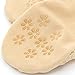 EPLAZA 6 Pairs Silicone Grip Women Lace No Show Socks Non-Skid + 1 Wash Bag (a)