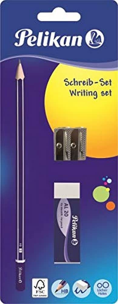 Pelikan 807425 School Set Pencil, Eraser and Sharpener