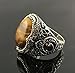 KAR 925K Stamped Sterling Silver Men Natural Tiger Eye Ring I1B