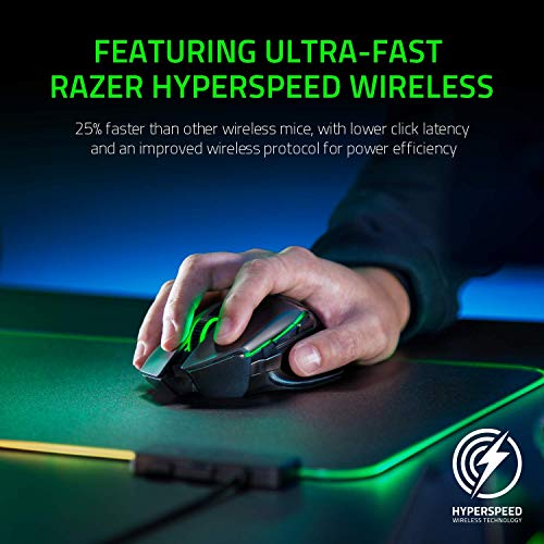 Razer Basilisk Ultimate HyperSpeed Wireless Gaming Mouse w/ Charging
Dock 20K DPI Optical Sensor - Chroma RGB - 11 Programmable Buttons -
100 Hr Battery - Classic Black (Renewed)