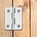 Hicarer 60 Pieces Small Hinges Retro Decorative Mini Hinges and 300 Pieces 7 mm Micro Tiny Screws with Storage Box for Dollhouse Door Cabinet Crafts Wooden Jewelry Box Outdoor Decor, 2 Sizes (Silver)