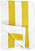 Amazon Basics 100% Cotton Terry Cabana Stripe Pool & Beach Towels, Soft & Absorbent, Large, 2-Pack, Yellow, 30