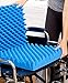 Hermell Convoluted Wheelchair Cushion, Blue Egg Crate Foam, No Cover - 3 Inches Thick