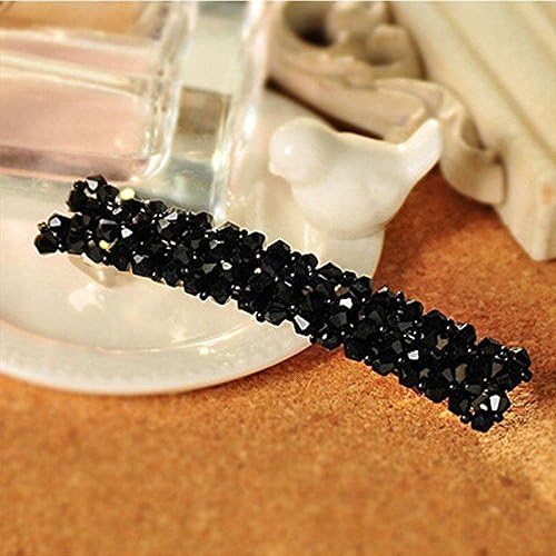 DAWEIF Clear Rhinestone Crystal Hair Barrette Clip Hair Pin Shining Headwear for Women Girls