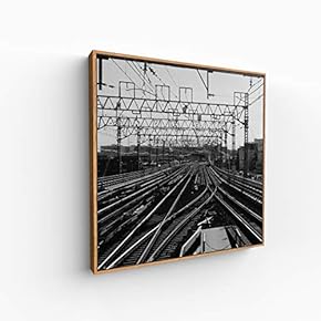 Canvas Wall Art for Living Room, Bedroom Monochrome Building Framed Canvas Prints for Home Decoration Ready to Hang - 16x16 inches