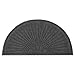 Guardian EcoGuard Diamond Fan Indoor Wiper Door Mat, Recycled Plactic and Rubber, 3', Charcoal Black