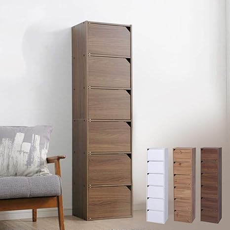 Amazon カラーボックス 扉付き おしゃれ 収納ケース 収納棚 スリム 小物 キッチン 6段 モジュールボックス 収納 棚 フリーラック モジュール ボックス コンパク ト 一人暮らし 子供部屋 子ども部屋 オフホワイト 収納ケース ボックス オンライン通販