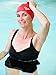 Vitchelo Waterproof Extra Large Swim Caps for Long Hair - Silicone Swimming Cap Dreadlocks Women & Ladies That Keeps Hair Dry (Red)