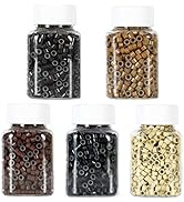 Hair Extension Beads, Silicone Lined Rings Bead for MicroLinks,Micro Beads for I Tip Extensions H...
