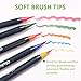 Ohuhu 20 Colors Watercolor Brush Marker Pens W/A Water Coloring Brush, Soft Flexible Tip for Adult Coloring Books, Manga, Comic, Calligraphy