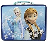 Disney Frozen 3D Design Embossed - Metal Tin Lunchbox (Navy)