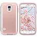 ULAK Galaxy S5 Case, S5 Case, Shock Resistant Hybrid Soft Silicone Hard PC Cover Case for Samsung Galaxy S5, Will NOT Fit S5 Active (Rose Gold)