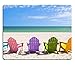 Liili Natural Rubber Mouse Pad Adirondack Beach Chairs on a Sun Beach in front of a Holiday Vacation Travel house IMAGE ID 28950860