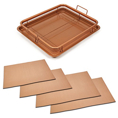 Click Here to See More Images Copper Chef Copper Crisper with Copper Chef Grill and Bake Mats