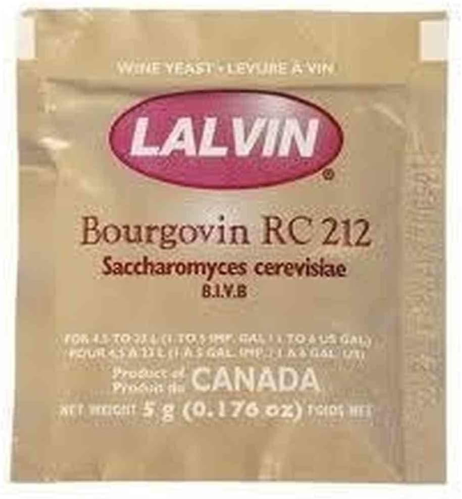 Lalvin RC 212 Yeast Red Wine 5g Sachet Homebrew Wine Making 4.5L23L