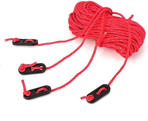 UTOP 6 mm 4 m Red Outdoor Nylon Reflective Mountaineering Hiking Tent Line Rope