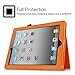Fintie (Orange) Folio Leather Case Cover for iPad 4th Generation With Retina Display, the New iPad 3 & iPad 2 -9 color options