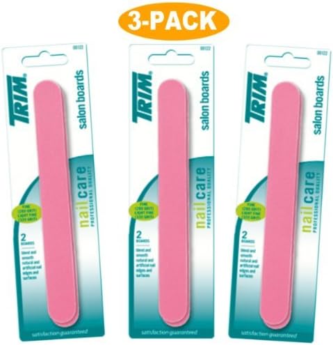 Trim Professional Salon Nail Boards. Blend & Smooth Natural & Artificial. 3-Pack (6 Total)