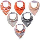KiddyByte Baby Bandana Drool Bibs - Cute Design for Girls, Super Absorbent 100% Organic Cotton for Drooling Teething and Feeding, Perfect Baby Shower and Newborn Registry Gift Set
