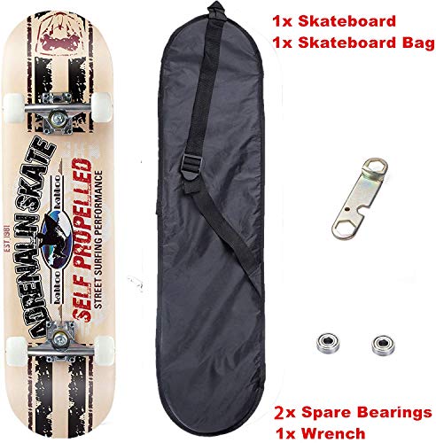 CCTRO Skateboards 31" Pro Skateboard Complete, 8 Layer Maple Skateboard Deck for Extreme Sports and Outdoors, Tricks Skate Board for Beginners and Pro