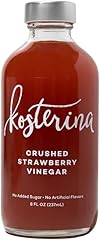 Kosterina - Crushed Strawberry Vinegar – Fruit White Wine Vinegar – Good for Salad Dressing, Marinades, Cocktail Mixer, Healt
