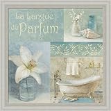 Parfum I by Danhui Nai Blue Bath Room Bathroom Wall Art Print Framed Décor