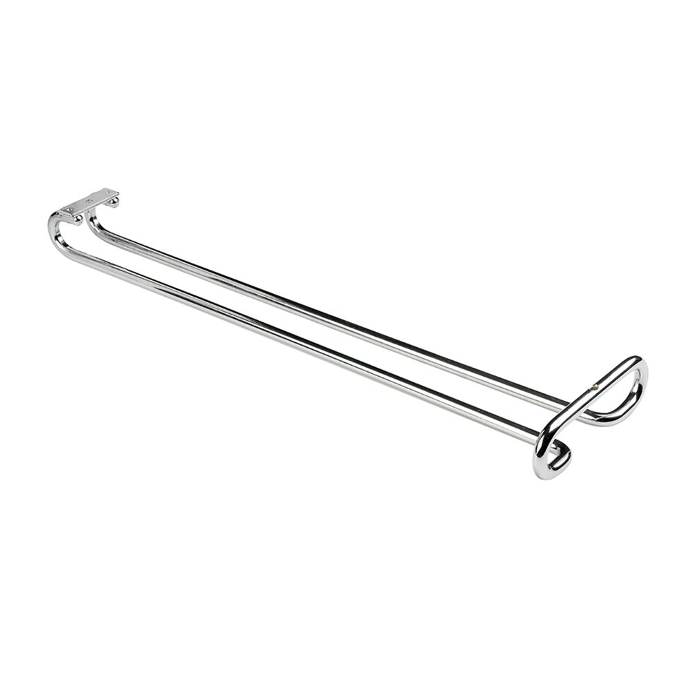 Emuca - Under cabinet glass hanger, single row stemware rack for bar or shelf, chromed steel, lenght 41cm (16,14 inch)
