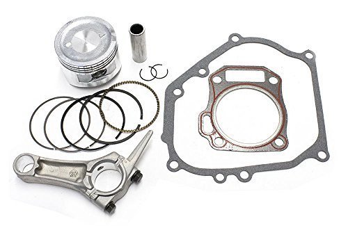 Everest Brand KIT Compatible with Honda GX240 8HP Cylinder Head & CRANKCASE Gasket Piston KIT Rings PIN Clips Connecting Rod